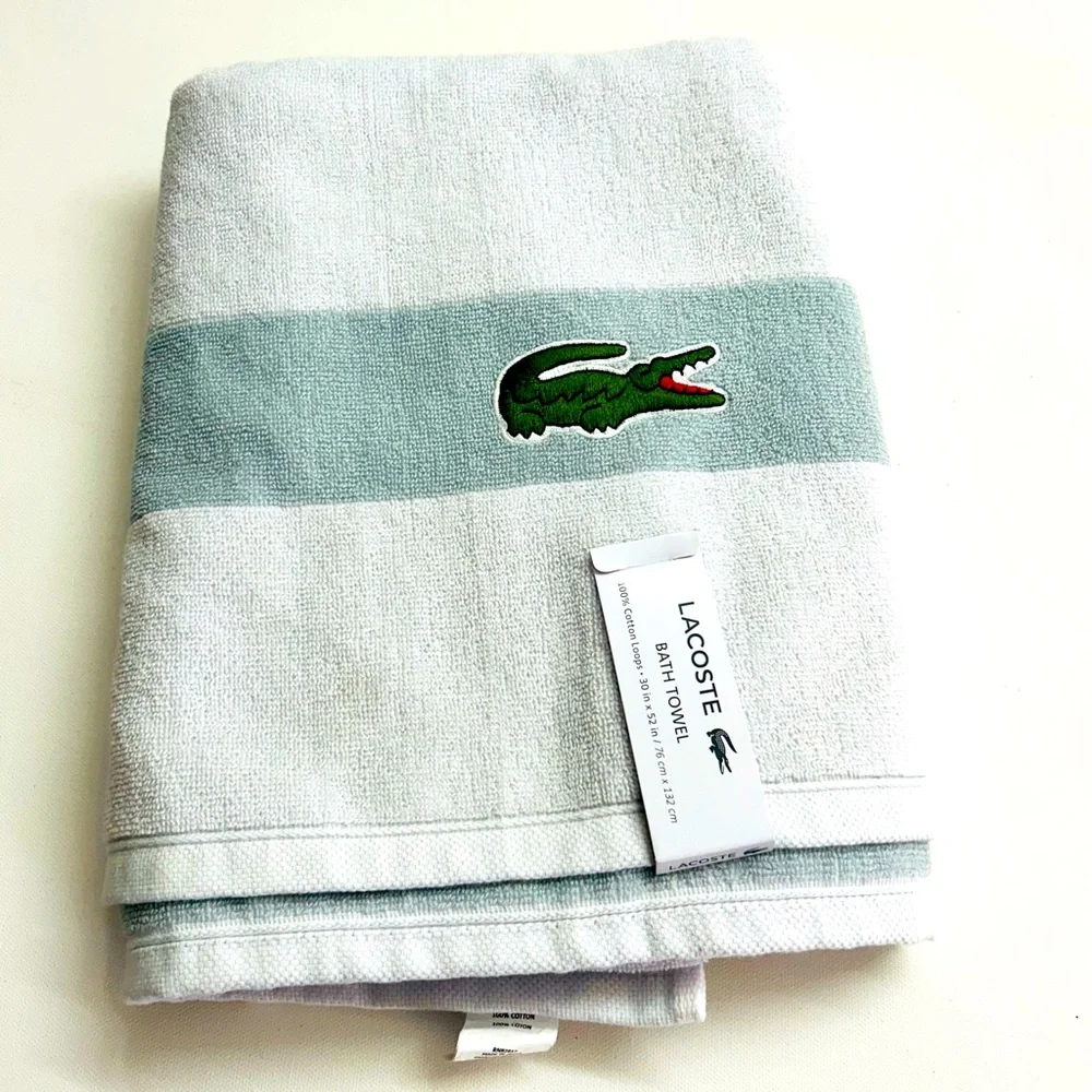 NWT‎ Lacoste Bath Towel - 100% Cotton 30 X 52